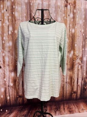 Coral Bay Mint & White Striped Tunic